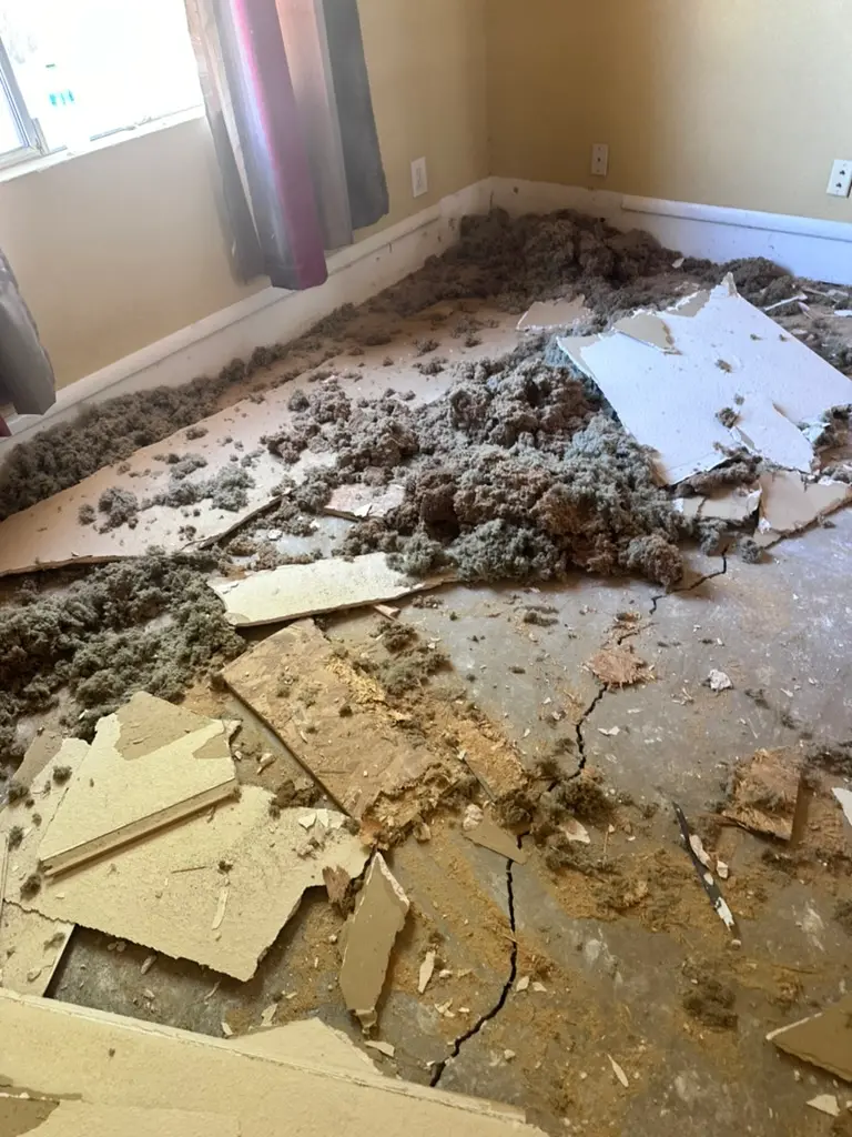 Redfield before demo POV foundation crack